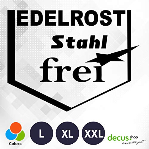 Decus Shop EDELROST Stahl FREI XL 1771 (schwarz) // Sticker OEM JDM Style Aufkleber