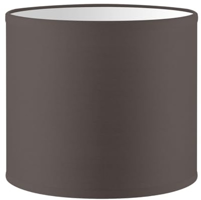 Home Sweet Home Moderner Lampenschirm Bling | Zylinder |20/20/17cm | Schokolade | Stoff-Lampenschirm aus Baumwolle | für E27 Lampenfassung | RoHS-geprüft | geeignet für Wandleuchte