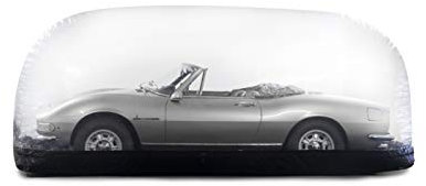 IN THE GARAGE Housse de Voiture Gonflable Noir - Capsule à Bulles pour Intérieur - Rangement pour Véhicule - 18' / 5.5m