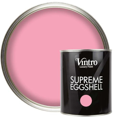 Vintro Paint | Satin Furniture Paint | Pink | Wood | Trim | Metal | Eggshell Finish | 1 Litre (Olivia)