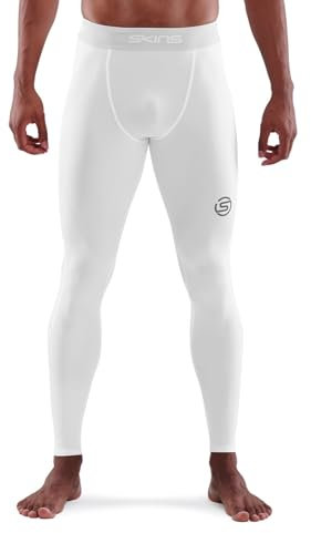Skins Men's Compression Trousers, White/Opulent Garden, S