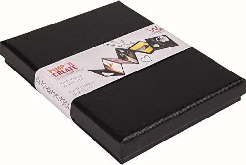 walther design Leporello Fotobox schwarz 10 x 15 cm DIY, PIMP AND CREATE FB-098-B