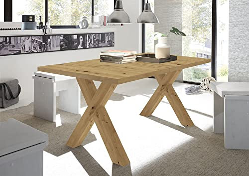 58 aufm Kessel Esstisch ausziehbar Eike 1 140 x 90 x 75 Esszimmertisch Asteiche 13394-140