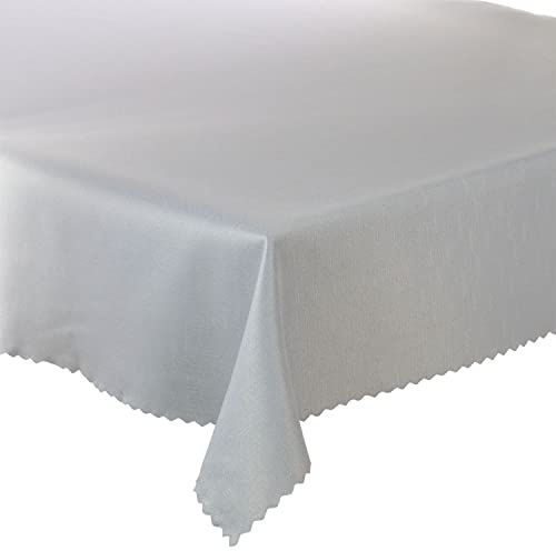 Tischdecke Fleckenresistente, Auswahl an Farben und Größen, Tischtücher abwaschbar Lotus Effekt (Grau Hellgrau, 110x200 cm)