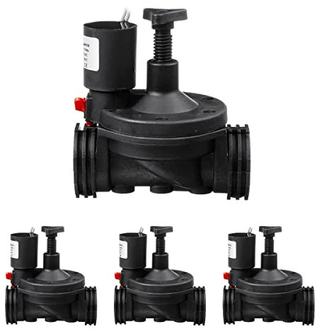 [Pack 4] La electroválvula de 1 24V con regulador de caudal es ideal para riego residencial y agrícola, valvula de riego permite trabajar con altos caudales sin erosión/deformación del diafragma.