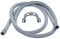 Invero Universal Washing Machine and Dishwasher Replacement Drain Waste Outlet Pipe Hose and Hook Kit - 19mm and 22mm Fitting with 2.5 Metre Length Pipe (2.5m)