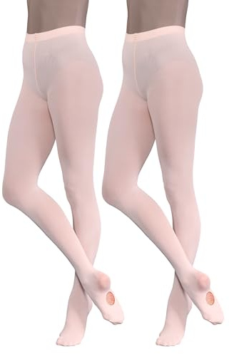 Silky Dance 2 Pairs Ballet Convertible Tights (Small) (Pink)