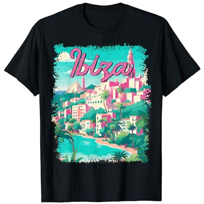 Paisaje Vintage Ibiza Camiseta