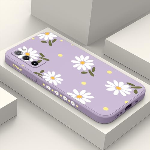 LEECG für Samsung Galaxy S20 FE Hülle Kreative Muster Weiches Silikon Mikrofaser Futter Seite Kreatives Design für Samsung S20 FE Handyhülle 6,5 Zoll-Hellviolett 1