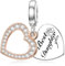 LANBEIDE Tochter Charms für Pandora Charms, 925er SterlingsilberLiebesherz Baumelnde Beads Familien Beads für Pandora Armband, Geburtstagsgeschenke für Frauen und Mädchen