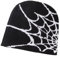 osiuujkw Modische Spinnennetz Beanie Mütze für den Winter, unverzichtbar für alle, gestrickte Beanie Mütze, Acrylfasern, Spinnennetz Mützen, Unisex, Schwarz und weiß