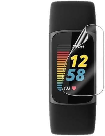Snailcanfly Pellicola idrogel 5pcs per Fitbit Charge 4/3 /Charge4 / Charge3 Trasparente TPU Pellicola Protettiva Schermo Touch Sensibile, HD Clear, Ultra Sottile, Auto Guarigione