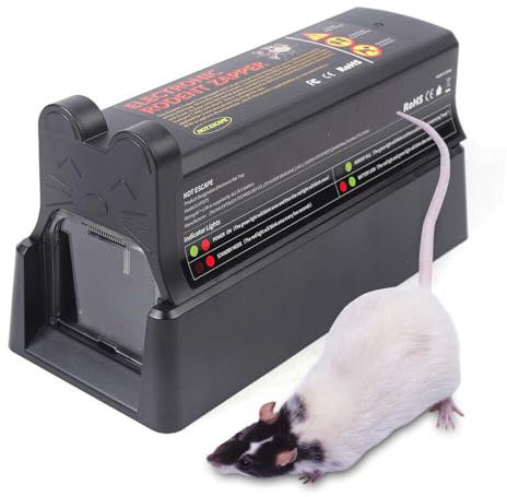 Elektrische Mausefalle - Mouse Trap Rat Killer Elektrische Rattenfalle, Professionelle Mausefalle für Mäuse, Hamster, Wühlmäuse, 220V