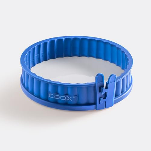 coox Quicheform mit Porzellan-Servierplatte 18 cm. Mit ablösbarem Silikonrand & passender Servierplatte aus Porzellan. Perfekt für Quiche, Tartes, Kuchen und Aufläufe.