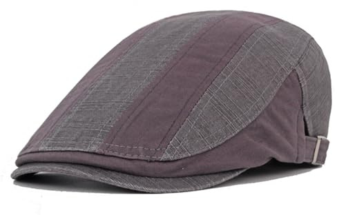 Générique Berretto piatto uomo donna cappello piatto piatto regolabile vintage gatsby newsboy cappello gavroche piatto estivo con visiera flat Cap Driving Cabbie Golf Hat