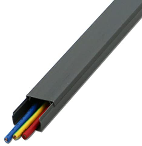 Cable Trunking,Wall Tv Wires Protection Cover, Square Paintable Cable Trunking Self Adhesive/Grey/39 * 19Mm(Grey,30 * 15Mm)