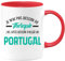 quotedazur - Mug Je N'ai Pas Besoin De Thérapie J'ai Juste Besoin D'Aller Au Portugal - Rouge/Céramique