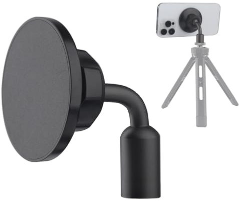 Rigdance Adattatore magnetico per treppiede per cellulare Magsafe, compatibile con iPhone, altri telefoni, luce ad anello, bastoncini per selfie