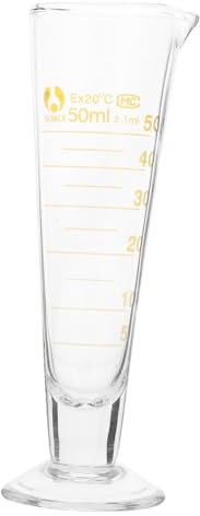 GREENADSCAPE Vaso Medidor De Base Redonda Taza Medidora De Vidrio Transparente 50 Ml Precisión