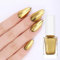 Gold Holographic Glitter Nail Polish, Shiny 3D Metallic Finish, Quick Dry Breathable Nail Varnish, High Gloss Mirror Effect, No Lamp Needed Gel Nail Polish for DIY Manicure at Home