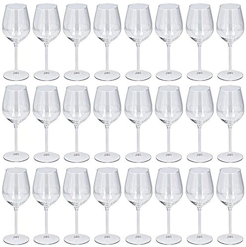 Murago - 24er Set Weißweingläser Timeless mit ca. 350 ml Füllmenge - Weingläser Glas transparent Spülmaschinenfeste Elegante Gastro Gläser für Weißwein Glas Weißweinglas Weinglas