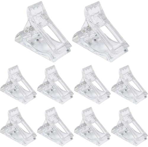 10 Pezzi Clip per Unghie, Clip Trasparenti per Unghie in Gel, Clip di Punte per Unghie in Plastica, Trasparente Clip di Punte per Unghie
