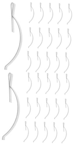 UKCOCO 2 Sätze Fliegengitter Fensterclip Elastisches Stück Silberfarben Schwarze Haken Clips Fenstergitter Eckklemme Fenstergitter Werkzeug Fensterbeschläge 30 Stück * 2