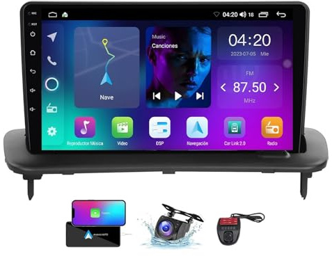 ZZPHKK Android 13 Autoradio für Volvo S40 C30 C70 2004-2013 mit Carplay Android Auto, 9 Zoll Auto Stereo Radio mit Carplay Android Auto Bluetooth 5.0 GPS FM/RDS Radio SWC Rückfahrkamera(NF-1)