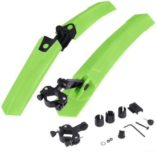 Honseadek Schutzblech für Fahrrad, Mountainbike, mit Rücklicht-Zubehör (normales Grün)