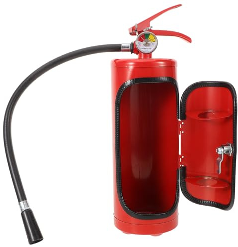 CTIRCHIU Fire Extinguisher Whiskey Bar Wine Storage Organizer 15.72x4.72x4.72in Iron and Plastic Reusable Protect from Stains Extinguisher Appearance Design Birthday Gift for Father's Day