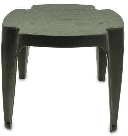 Spetebo Kunststoff Mehrzweck Beistelltisch grün - 42 x 38 cm | Fußhocker oder Ablagetisch für Garten und Balkon