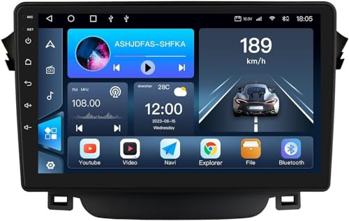 ,4core(2g+32g),Radio estéreo para automóvil Android de 9 pulgadas 15 para H-yundai i30 Elantra GT 2011-2017, Carplay inalámbrico Android Auto pantalla táctil Bluetooth WiFi GPS FM cámara de respaldo
