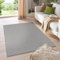 HomebyHome Kurzflor Teppich Wohnzimmer 240 x 340 cm Hellgrau - Modern Gabbeh-Look Teppich Extra Weich, Pflegeleicht und Langlebig - Ideal für Schlafzimmer, Küche und Esszimmer