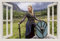 Unified Distribution Vikings TV Serie - Wandtattoo mit 3D Effekt, Aufkleber für Wände und Türen Größe: 92x61 cm, Stil: Fenster