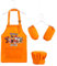Infinitely Great Home Decor Center Delantal de chef ajustable personalizado para niños y niñas, con gorro y puños para pintura de 3 a 10 años (amarillo, M 3 a 6 años)