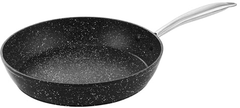BUTLERS Bratpfanne Edelstahl Aluminium - SALSA - Induktionsgeeignet | Farbe Schwarz - ø28 cm - Stielpfanne für Fleisch & Fisch - Universalpfanne für Gemüse & Eiergerichte - Antihaft