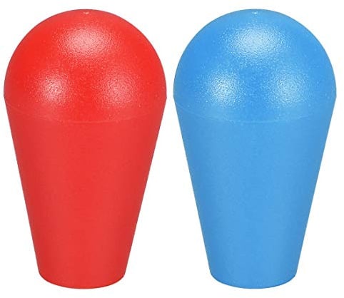 uxcell Ellipse Oval Joystick Head Rocker Ball Top Handle American Type Arcade Game DIY Parts 2 Stück, rot, blau