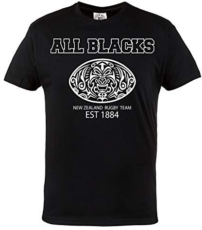 Herren Rugby All Blacks T-Shirt. Neuseeländische Rugby-Nationalmannschaft. Casual Wear (Größe Medium)
