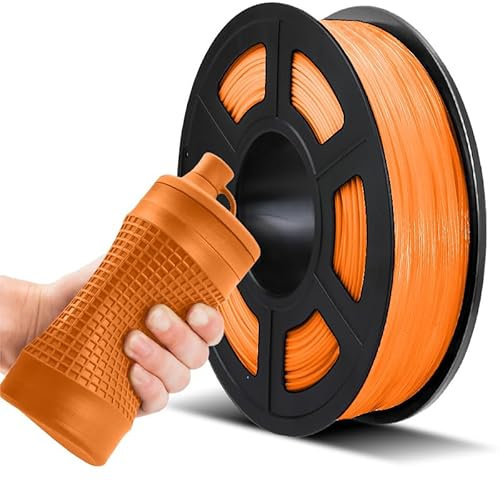 TPU Flexible Filament 1.75mm, JAYO 3D Drucker Filament TPU Härte 95A, Maßgenauigkeit +/- 0,02, 0.5KG/500G Spule, TPU Orange