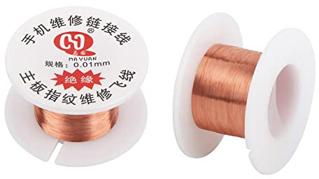 0.01mm + 0.02mm Ultra Sottile Isolamento rame Saldatura Filo per Cellulare Computer PCB Link Jump Wire Strumenti di Riparazione