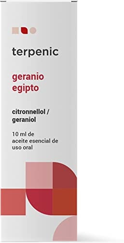 TERPENIC - Aceite Esencial de Geranio Egipto (Pelargonium graveolens) - 10 ml - Uso Oral – Equilibrio floral intenso