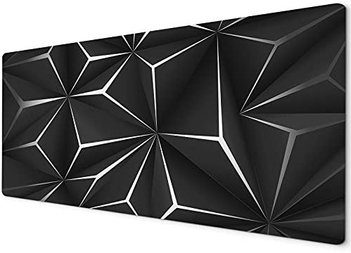 Large Mouse Pad | Mouse Pad large | XXL Mouse Pad | Mouse Mats | Mousepad Gaming XXL | Gaming Mouse Mat Large | Mouse Mats for Computers | 60 x 30cm Mouse Mat | Geometric Black White Grey