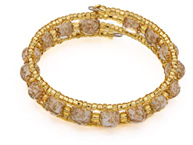 Sospiri Venezia Bracelet Femme composé de 7 Perles en Verre Diamètre 8 mm Bracelet en Verre de Murano Original Bijou Idée Cadeau Made In Italy Certifié (Noir)