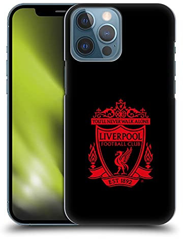 Head Case Designs Officially Licensed Liverpool Football Club Black 2 Crest 1 Hard Back Case Compatible With Apple iPhone 13 Pro Max