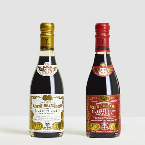 Giusti - Vinaigre Balsamique de Modène IGP 2 et 3 Médailles d'Or - 2 x 250ml Champagnotta