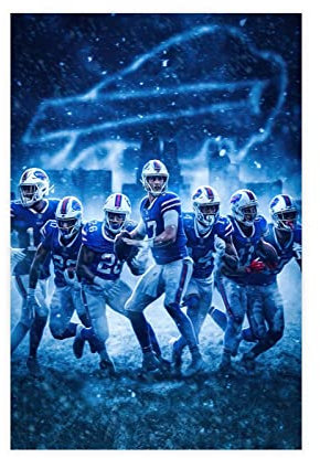TUBALU Josh Allen, Stefon Diggs Poster, Kunst, Leinwand, Schlafzimmer, Wandkunst, Dekor, Bild, Druck, Büros, Schlafsaal, Raumdekoration, Geschenke, ungerahmt: 40 x 60 cm