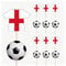 AK Giftshop England Football Party Food & Cupcakes Picks Decorations Toppers Euro World Cup (pack of 14)