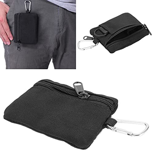 Socobeta Taktische Schlüsselanhängertasche, Outdoor Molle Pouch Wallet Mini Portable Key Card Case Pouch Bag Coin Purse(Schwarz)