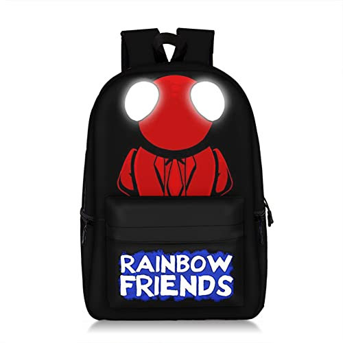 Rainbow Friends Rucksack Teenager Jungen Mädchen Schultasche Student Büchertasche Casual Reise Daypack Casual Laptop Tasche Anime Geschenk für Weihnachten