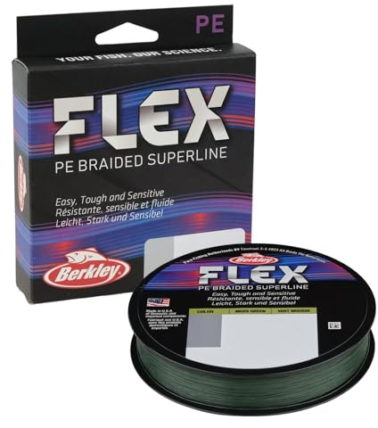 Berkley Flex Braid Moss Green - 275m geflochtene Angelschnur, Durchmesser:0.20mm, Tragkraft:6,8kg